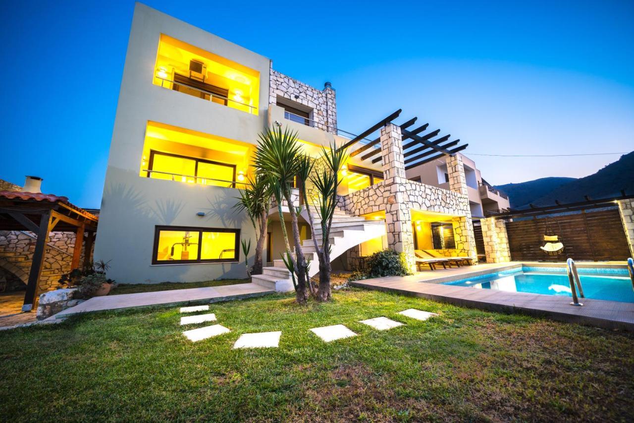 Villa Majestic Crete Heated Pool And Sauna Megala Chorafia ภายนอก รูปภาพ